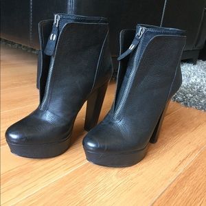 Black Luxury Rebel Randy Platform Booties 7.5